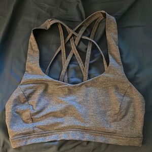 Lululemon gray energy sports bra size 6
